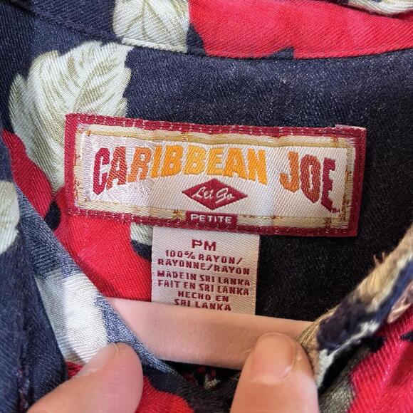 Hawaiian Maxi Dress Women's Size PM Floral Island Sleeveless Caribbean Joe - Picture 2 of 4